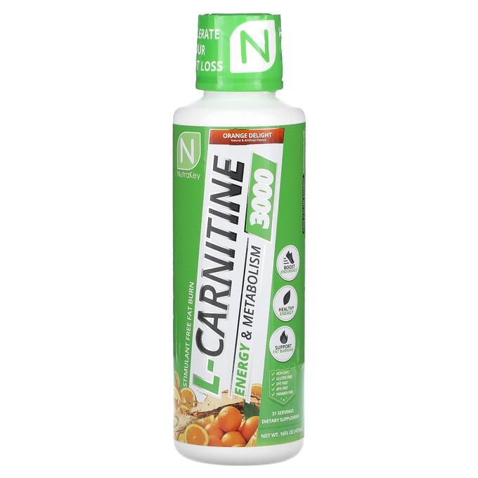 Nutrakey, L-Carnitine 3000, Sinaasappelsmaak, 473 ml (473 ml)