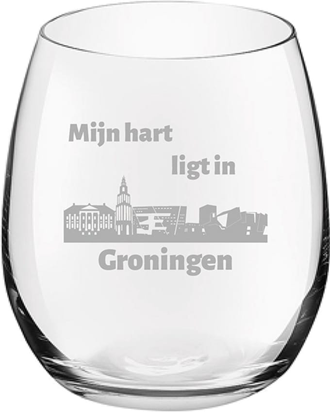 Gegraveerde Drinkglas 39cl Groningen