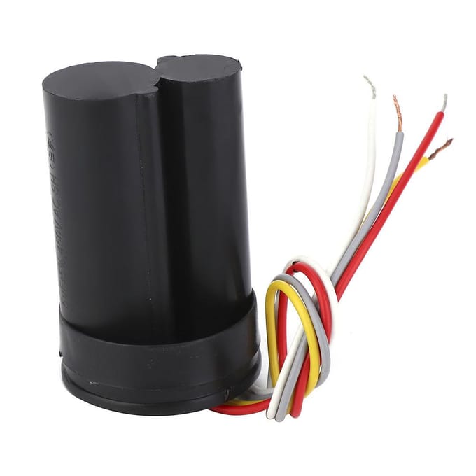 Condensateur de démarrage double 450V 12uf 5uf pour machine à laver   Accessoire pour pompe auto-amorçante black