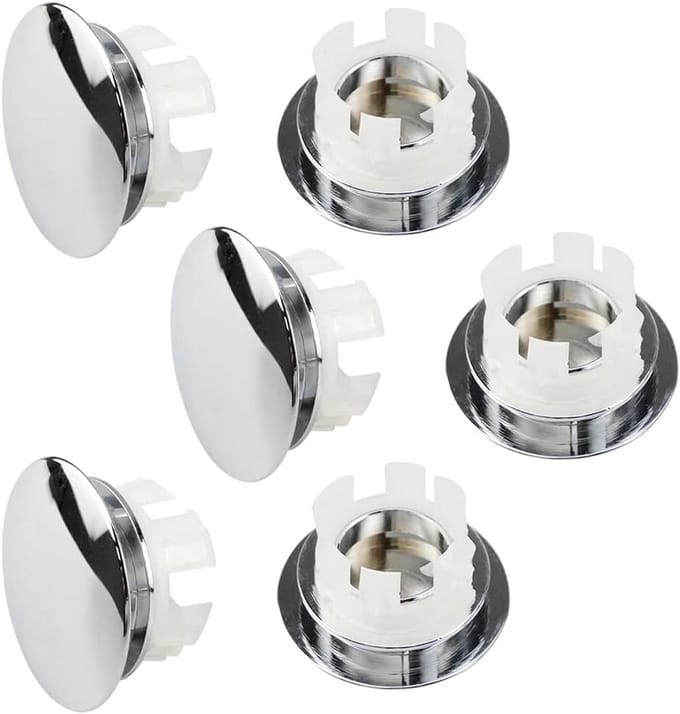 Overloopstop Set - Wastafelring - Voorkom Verstoppingen - Flexibel Siliconen Materiaal - 6 stuks - Zwart