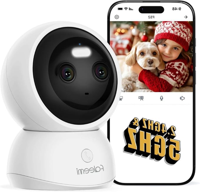 Beveiligingscamera Binnen - PTZ Camera - Huisbewaking - 360 Graden View - 2K Resolutie - Wit