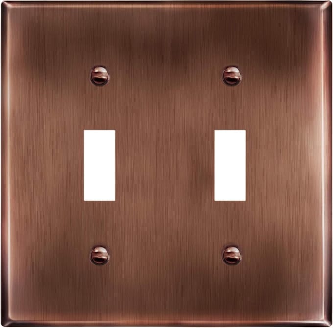 Buitentrap Leuning - Metaal Handgreep - Veilige Trappen - Aanpasbare Lengte - 25 cm Breed - Antiek Koper