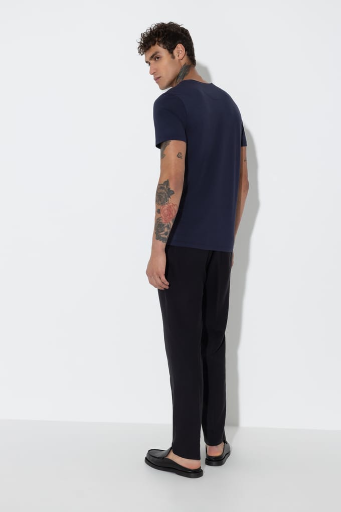 T-shirt met V-hals Serie Maglia Singola Nights