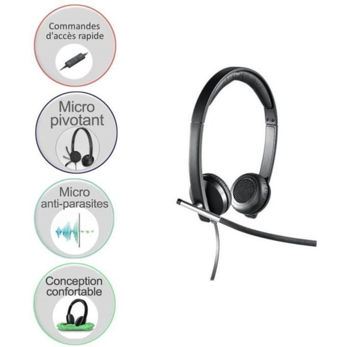 Logitech H650e USB-headset, Bekabelde PC-headset, stereo