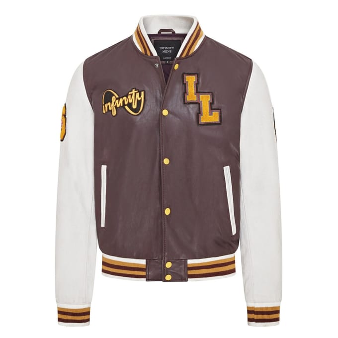 Heren honkbal leren Letterman bomberjack - Ashwood