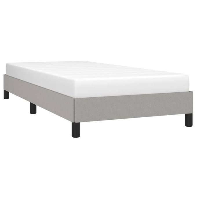 vidaXL - Bedframe - zonder - matras - 90x190 - cm - stof - lichtgrijs