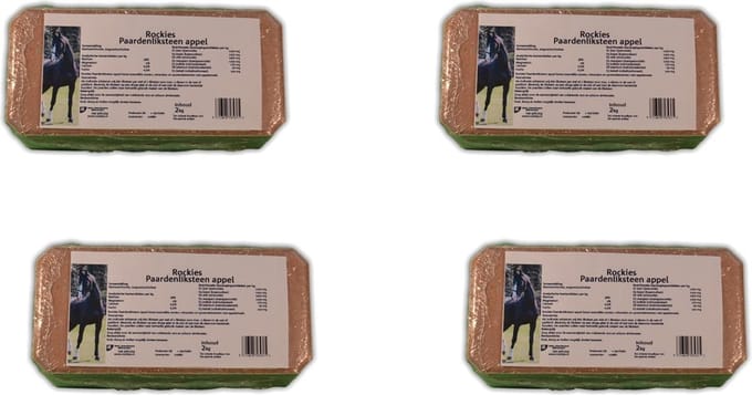 Rockies Liksteen Paard - Voedingssupplement - 4 x Appel 2 kg