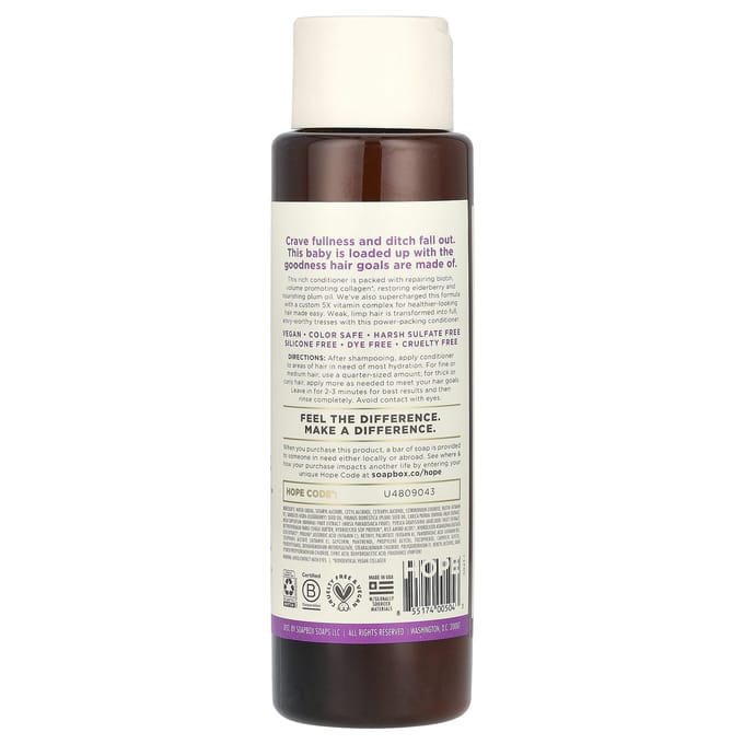 Soapbox, versterkende conditioner, biotine & superfruitmix, 16 fl oz (473 ml) white
