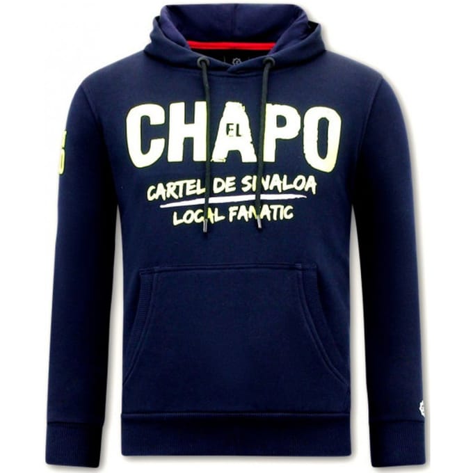 Hoodie Heren Print - El Chapo - Blauw / Navy