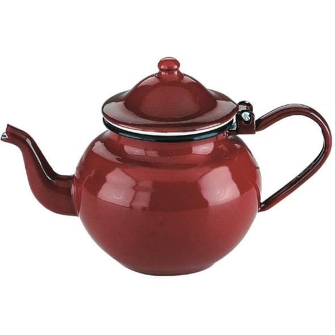 Théière - IBILI - 910370 - Acier émaillé vitifié - Rouge - 0,75 l - Compatible lave-vaisselle