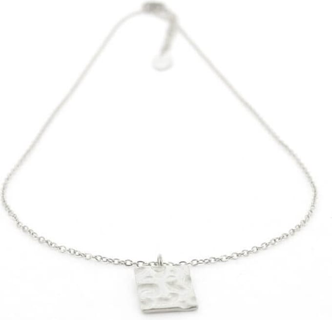 Kalli Ketting Pattern Rectangle Zilver