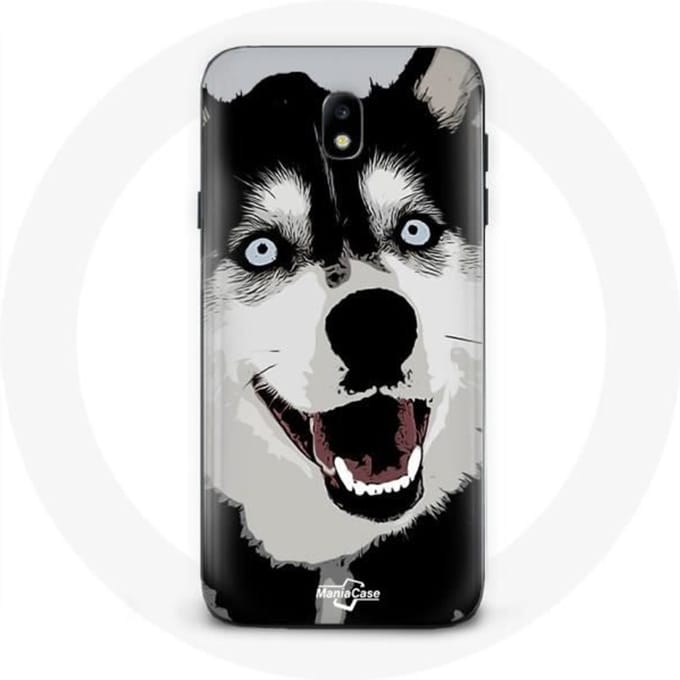 Coque Samsung Galaxy J3 2017 Husky de Sibérie Yeux Bleus