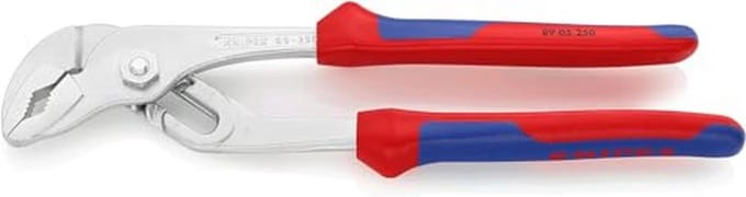 Waterpomptangen met draaikoppeling 250 mm - Chrome-plated en Multi-component Handvatten