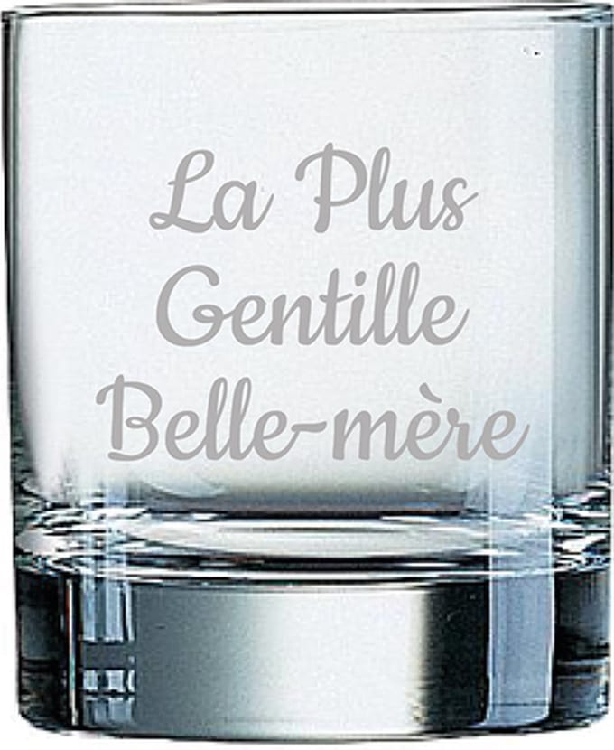 Whiskeyglas gegraveerd - 20cl - La Plus Gentille Belle-mère