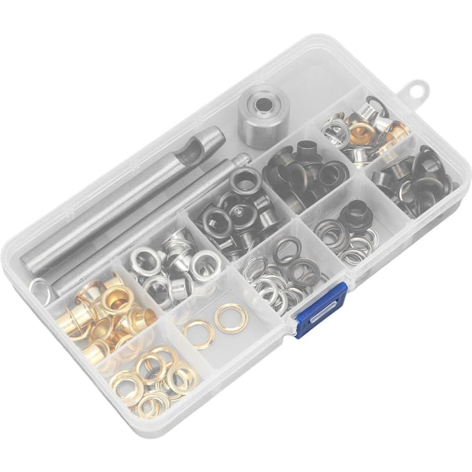 Kit d'œillets à œillets de 8 mm avec 160 œillets métalliques 4 couleurs Prévention de la rouille Kit d'œillets en cuir pour white