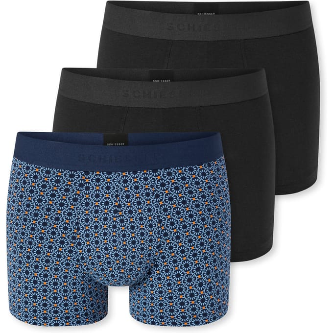 Shorts, set van 3, effen/met patroon, meerkleurig - 95/5 8