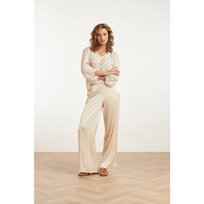 Smashed Lemon 25211 wijd satijnen broek |