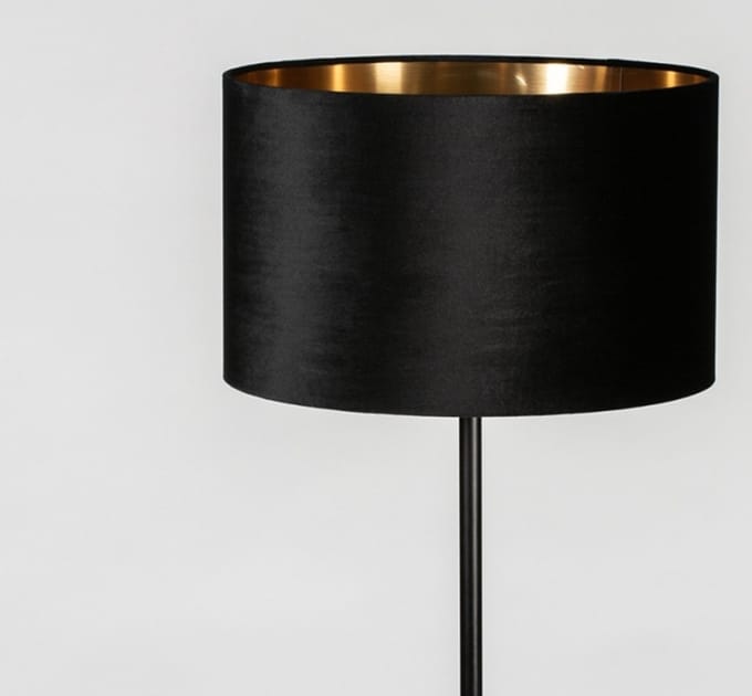 Lumidora Vloerlamp 30970 - REGINA - E27 - Zwart - Goud - Metaal - ⌀ 40 cm