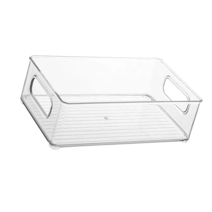Transparante Bureau Opbergdoos Acryl Display Make-up Organizer Containers Bak voor Mondmasker white