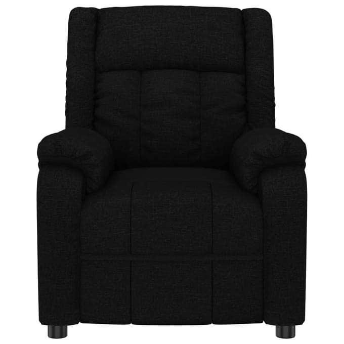 vidaXL - Fauteuil - verstelbaar - stof - zwart