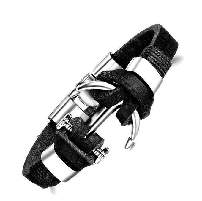 Montebello Armband Burcin - PU Leer - Messing - Anker - 28mm - 20cm