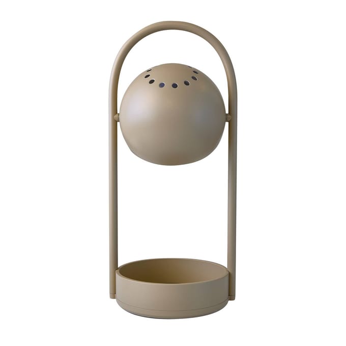 FRANDSEN LED tafellamp Ball Portable, zandgrijs, staal
