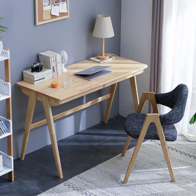 WoodMaster Solid Wood bureau with - 100x50x76 cm - Wit - Novihome