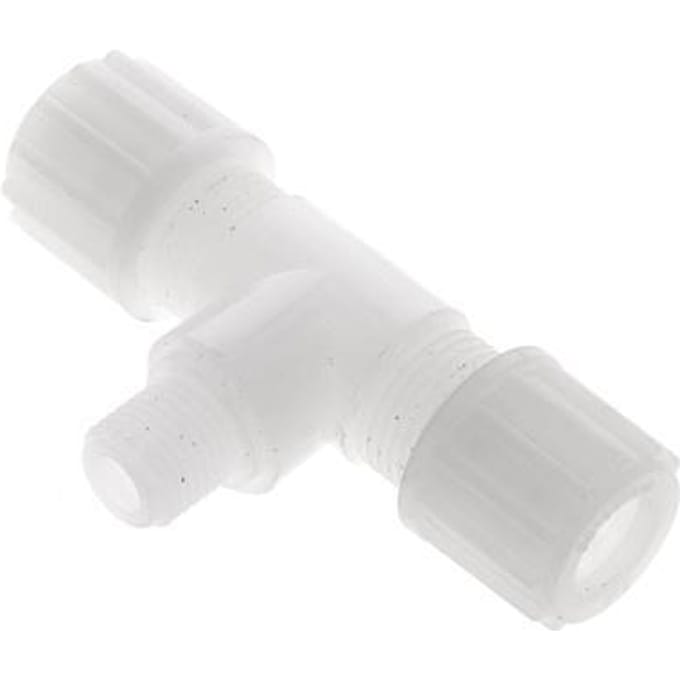 12x10mm & G1/4'' PVDF T-stuk Knelfitting Buitendraad 10bar