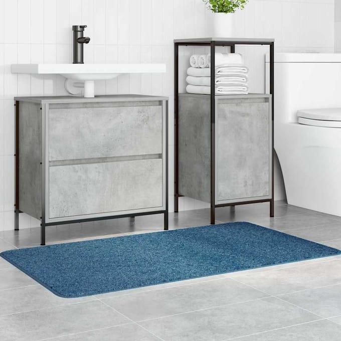 vidaXL - Antislip - Badmat - Blauw - 70 - x - 120 - cm - PP