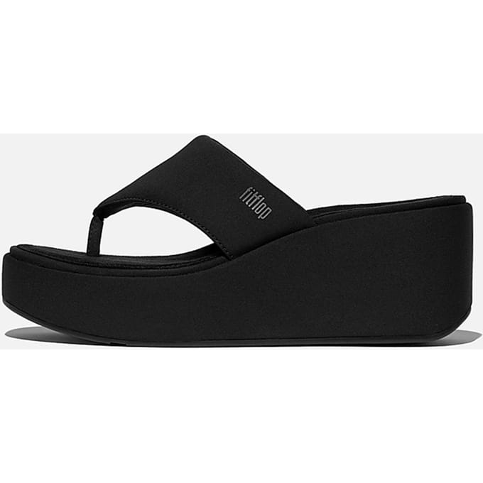 FitFlop Platfforms Wedge Toe-Post Sandals Dames Slippers - Zwart