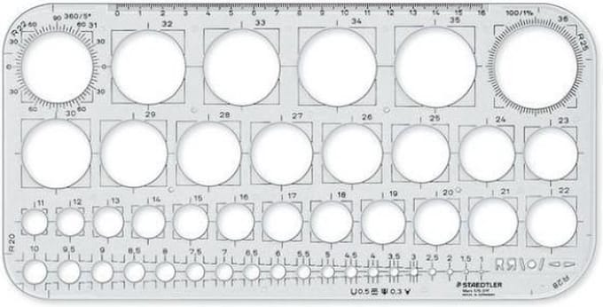 STAEDTLER - cirkelsjabloon 576 01 F - 1-36 mm