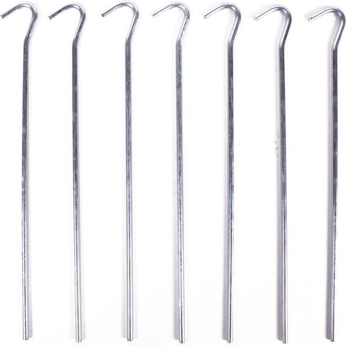 Benson Grondpen/tentharing - 7x - zilver - metaal - 22 cm - Rotspen - Spijkerharing