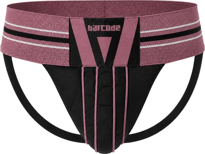 Barcode Berlin Jockstrap Loba Brownishpurple-Black - MAAT M - Heren Ondergoed - Jockstrap voor Man - Mannen Jock
