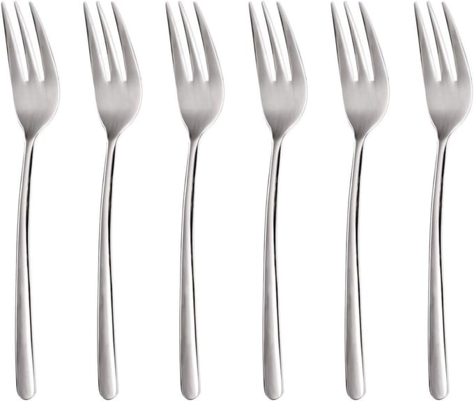 Taartvorken Set van 6 - Elegant Roestvrij Stalen Bestek