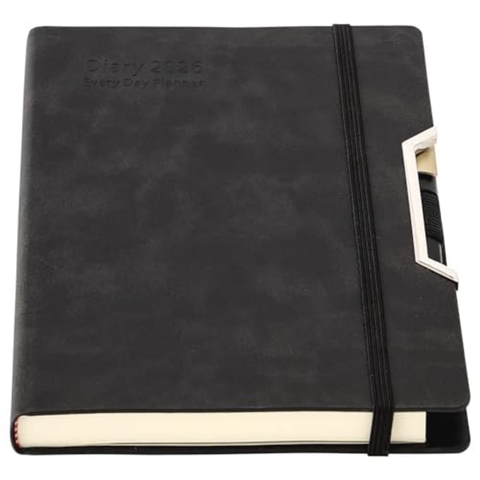 Dagboek 2026 - A5 Hardcover Met Dagelijkse Indeling, Maandplanner En Penlus