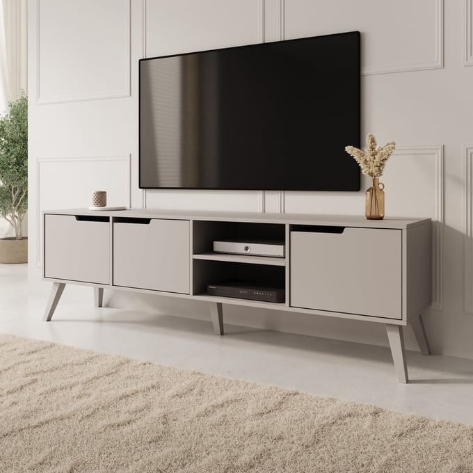 Meubella - Nido - TV-Meubel - Beige - 180x40x55 cm