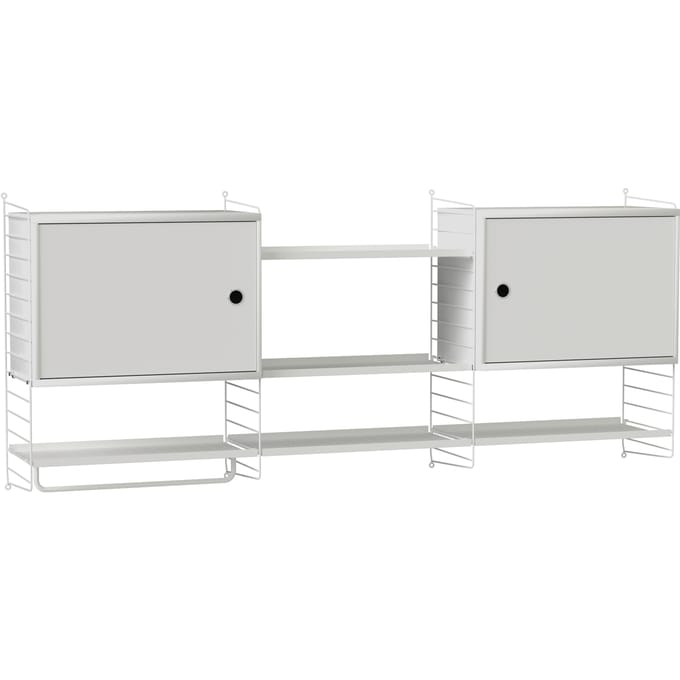 String Furniture - Rek wandladder - 75 x 30 cm - set van 2 - wit