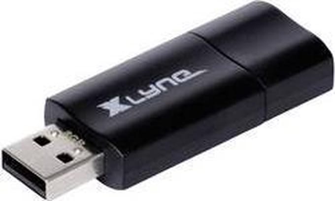 Xlyne Wave USB-stick 4 GB Zwart, Oranje 7104000 USB-A 2.0
