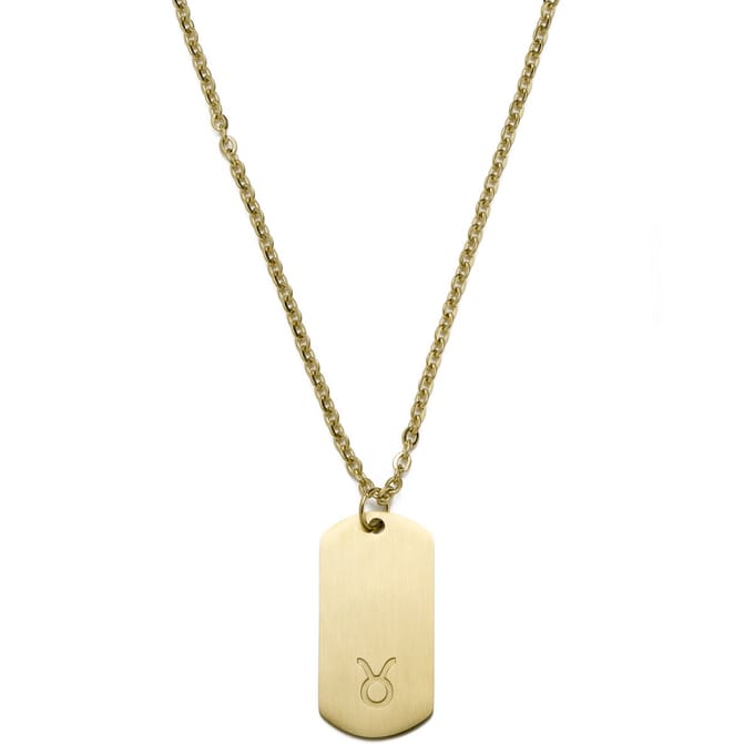 Goudkleurige Stalen Ketting met Sterrenbeeld Stier