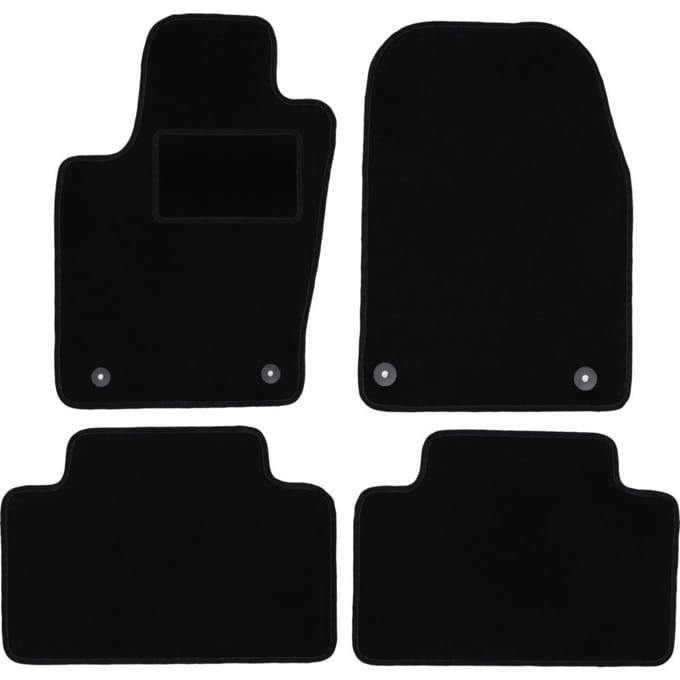 Zwarte velours vloermatten voor: Dodge Durango III FL SUV (2013-2020)