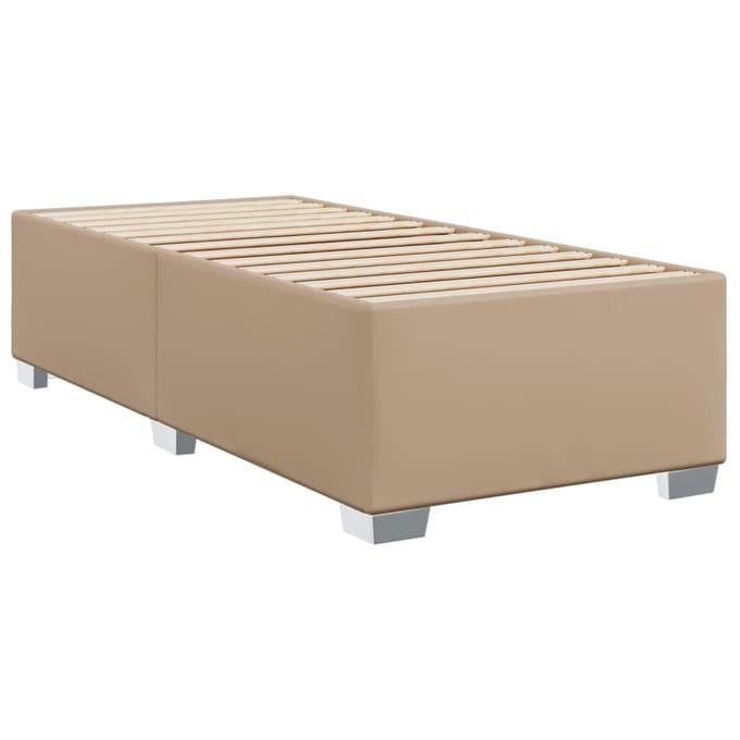 vidaXL - Bedframe - kunstleer - cappuccinokleurig - 90x190 - cm