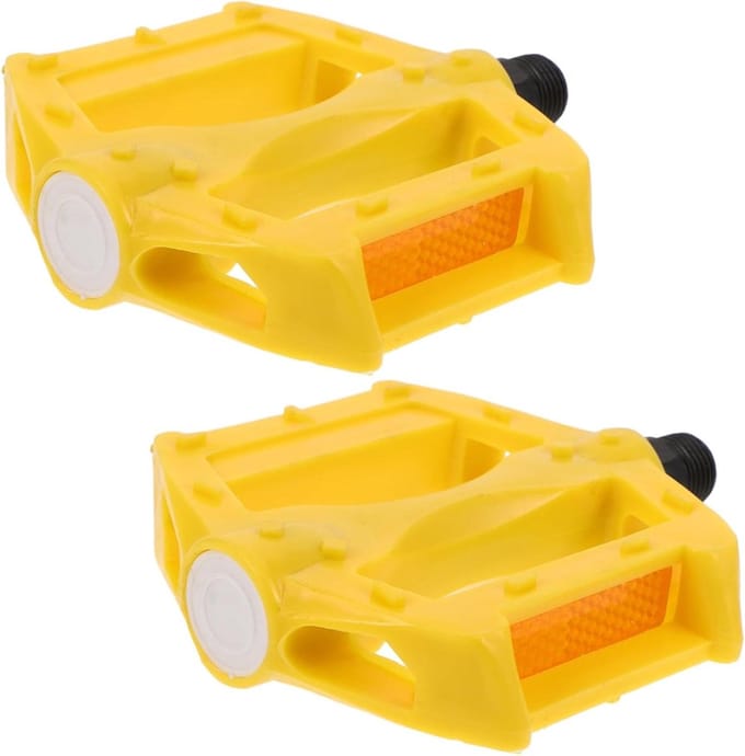 Kinderfietspedalen - Fietsaccessoires - Veilig Fietsen - Antislip Grip - 10.5 cm Lengte - Geel