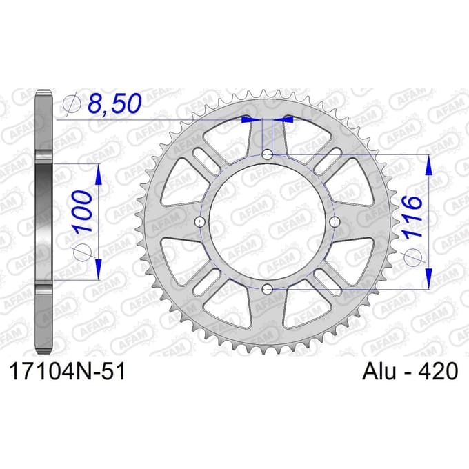 Tandwiel Afam 420 51 dents