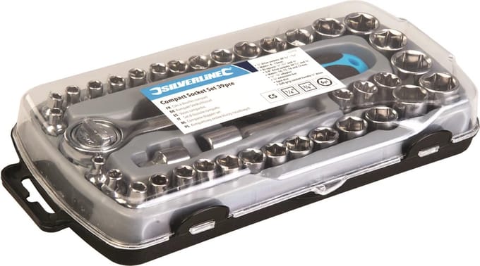 Silverline Compacte dopsleutelset - 39-delig - metrisch en imperiaal - met opbergkoffer