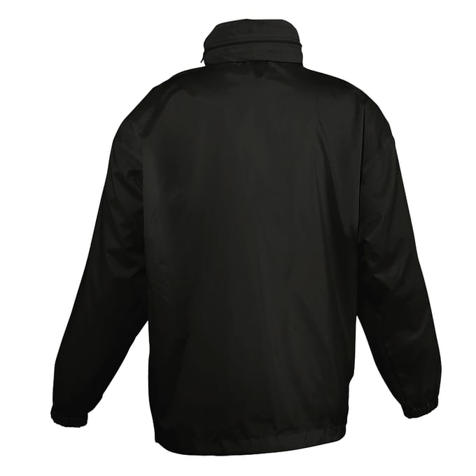SOLS Kinderen Unisex Surf Windbreaker Jacket (waterbestendig en winddicht) (Zwart)