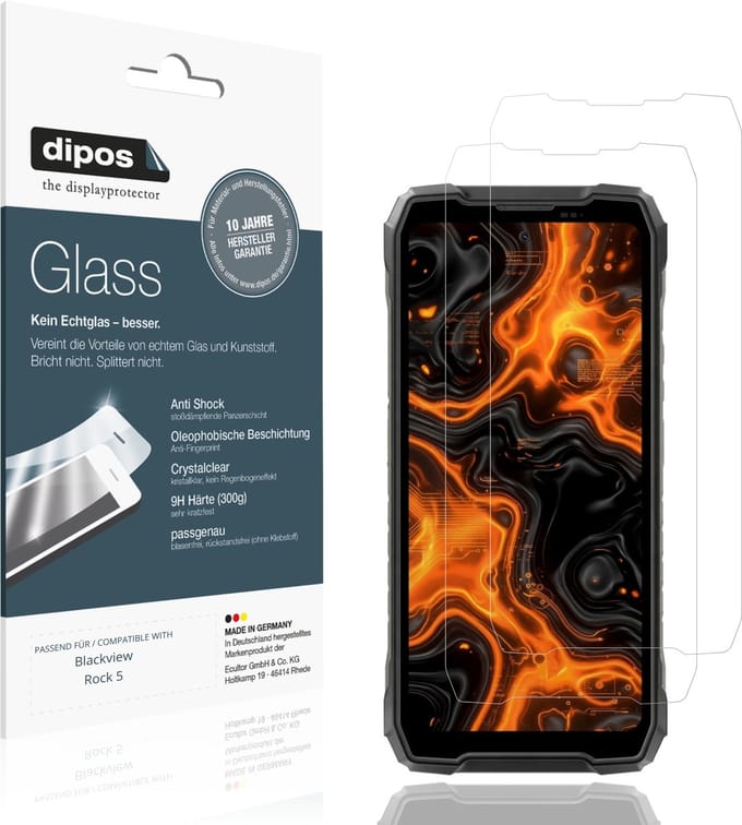 dipos – 2x Pantserfolie geschikt voor Blackview Rock 5 | 9H Screenprotector