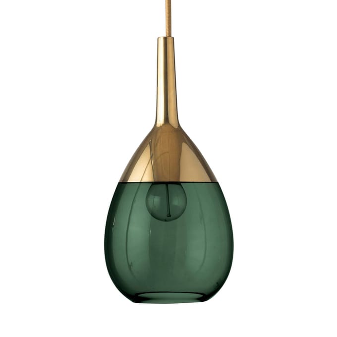 EBB & FLOW Lute S hanglamp goud klimopgroen