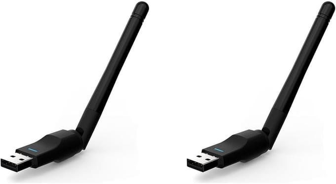Draadloze Wifi Ontvanger - USB Wifi Adapter - Internet Verbinding - Externe Antenne - 150 Mbps - Zwart