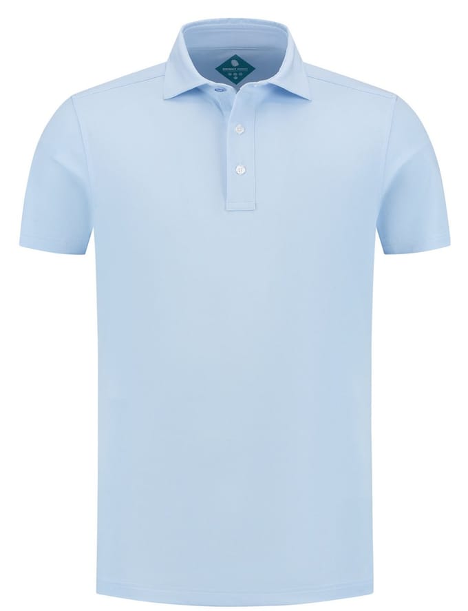 District Indigo - Polo Korte mouw - Heren - L - Licht blauw - Polyester - 7.41.400.780