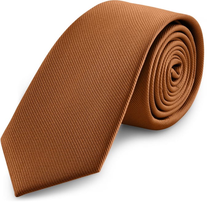 Roestkleurige Grosgrain Stropdas van 8 cm